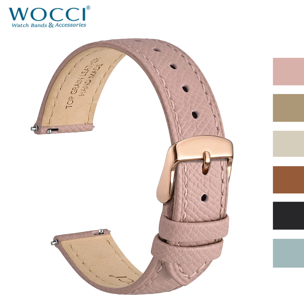 Leather Strap Quick Release - WOCCI Top Grain Leather Watch Band
