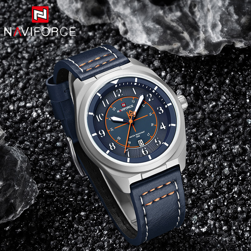 NAVIFORCE Man Quartz Watch 3AT - Leather Watch Band Men recension och pris