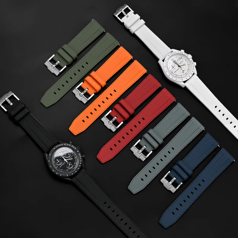 20mm 22mm Liquid Silicone Stra - Omega Watch Speedmaster recension och pris