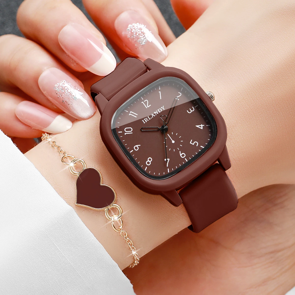 4PCS Fashion Square Women Quar - Silicone Band Women recension och pris