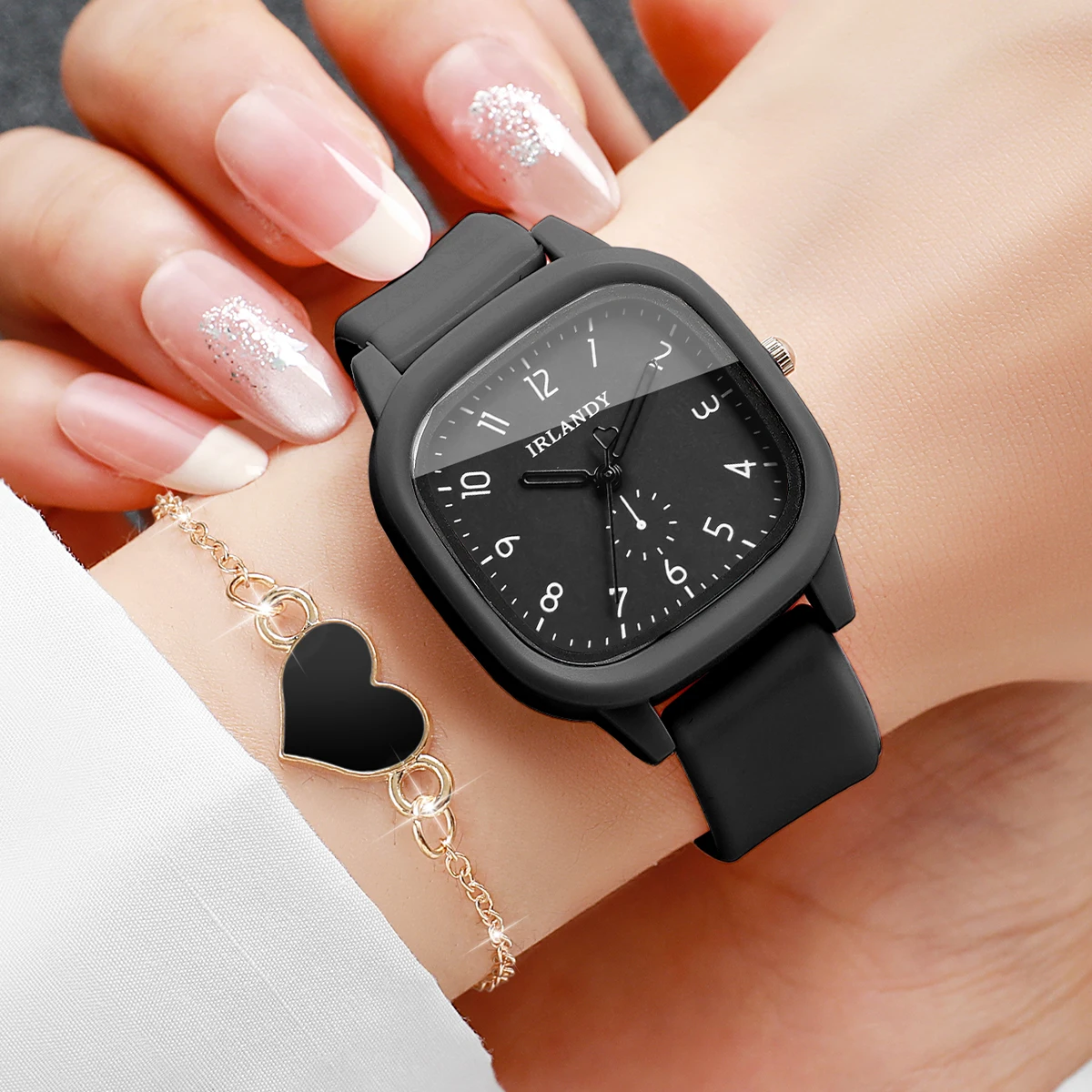 4PCS Fashion Square Women Quar - Silicone Band Women recension och pris