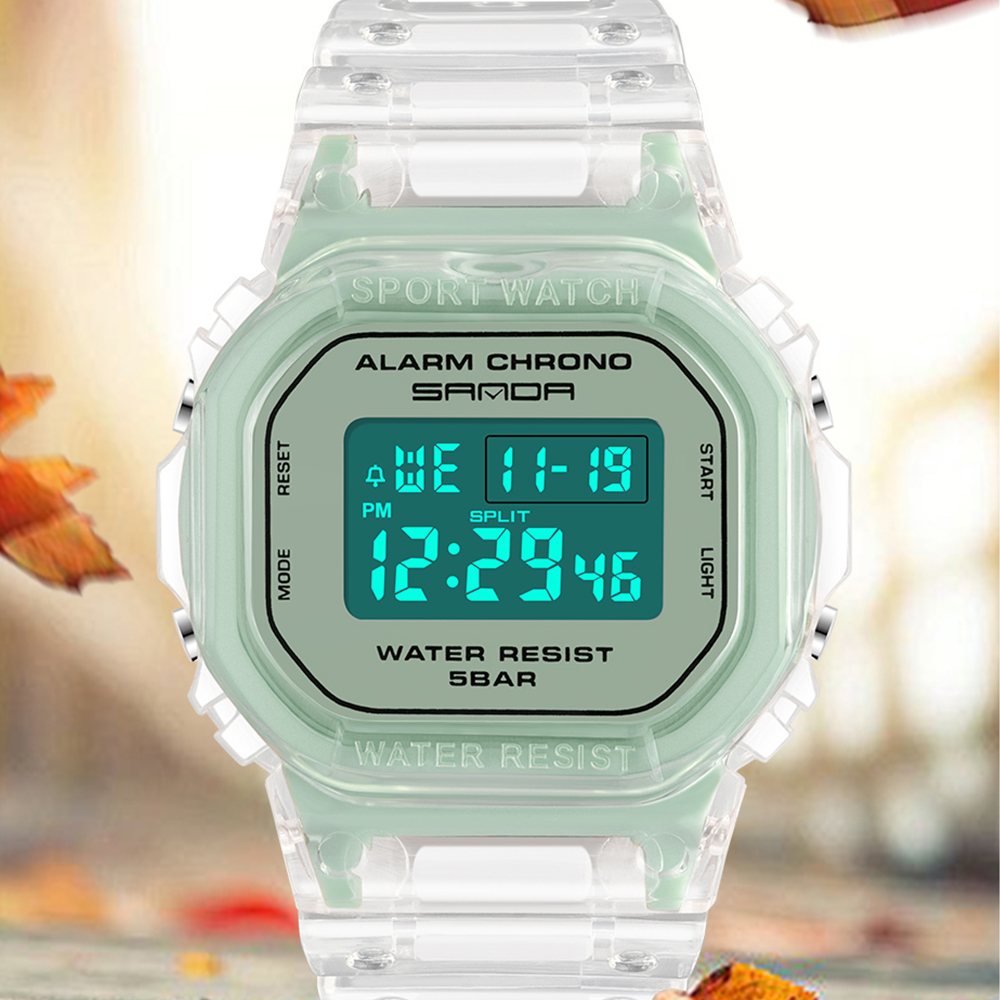 SANDA White Fashion Sport Watc - Rubber Strap Diver recension och pris