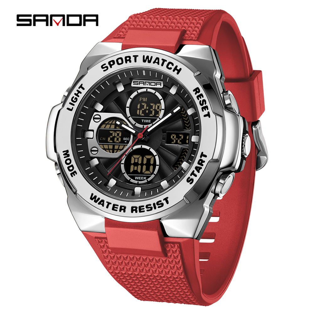 Sanda 3378 Men and women's qua - Rubber Strap Diver recension och pris