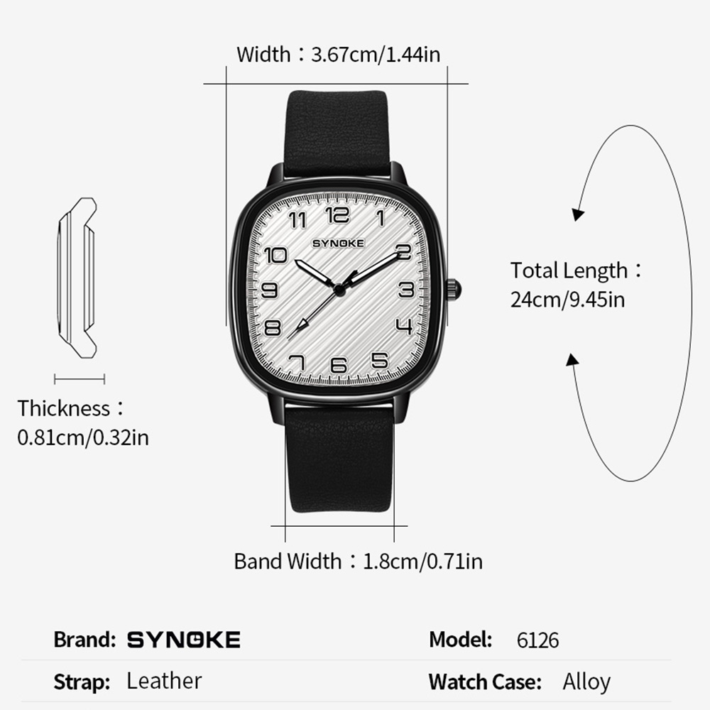 Watch For Men SYNOKE Top Brand - Leather Watch Band Men recension och pris
