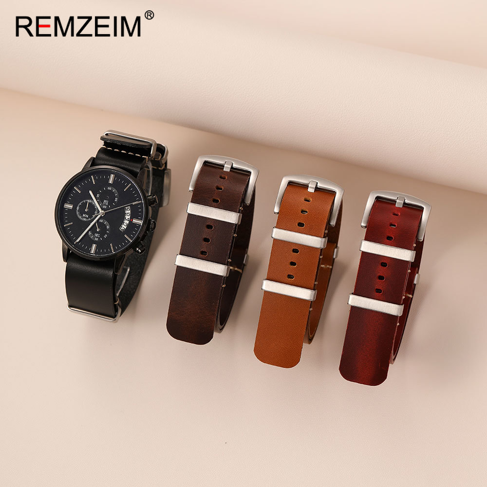 18mm 20mm 22mm 24mm Men Calfsk - Suede Strap Watch recension och pris