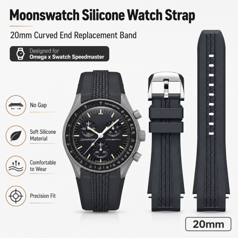 20mm Curved End No Gap Silicon - Omega Watch Speedmaster recension och pris