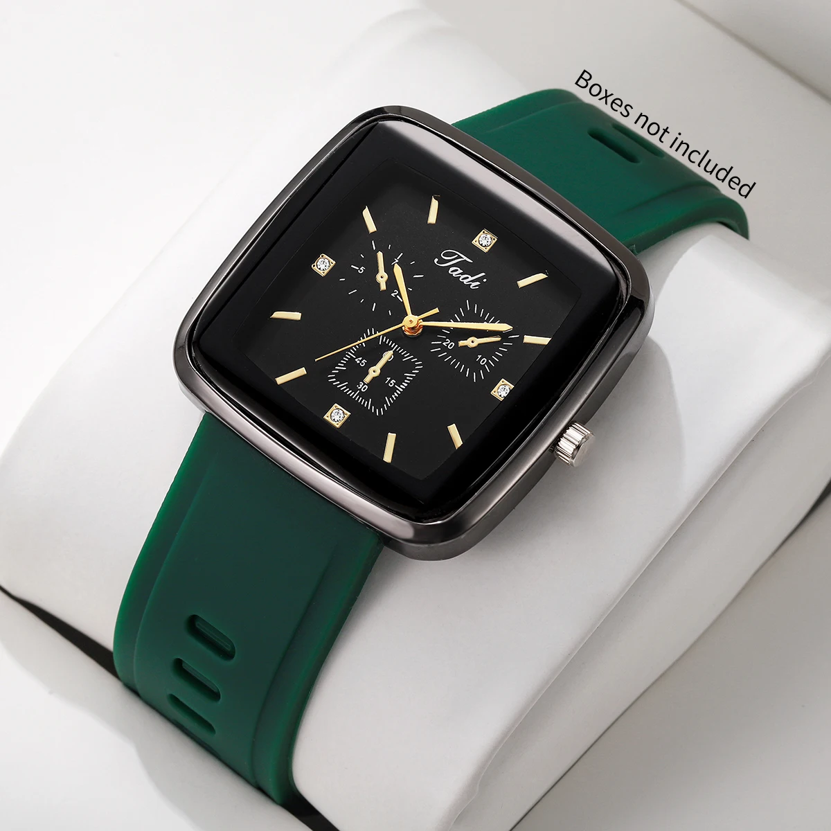 Fashion Rhinestone Square Wome - Silicone Band Women recension och pris