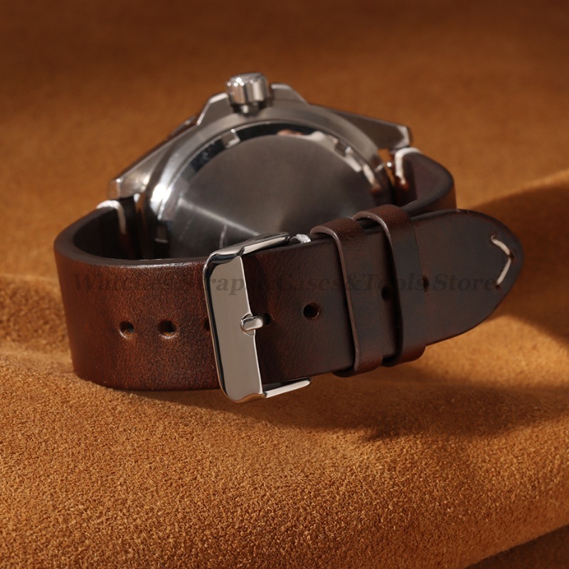 Handmade Retro Oil Wax Genuine - Suede Strap Watch recension och pris